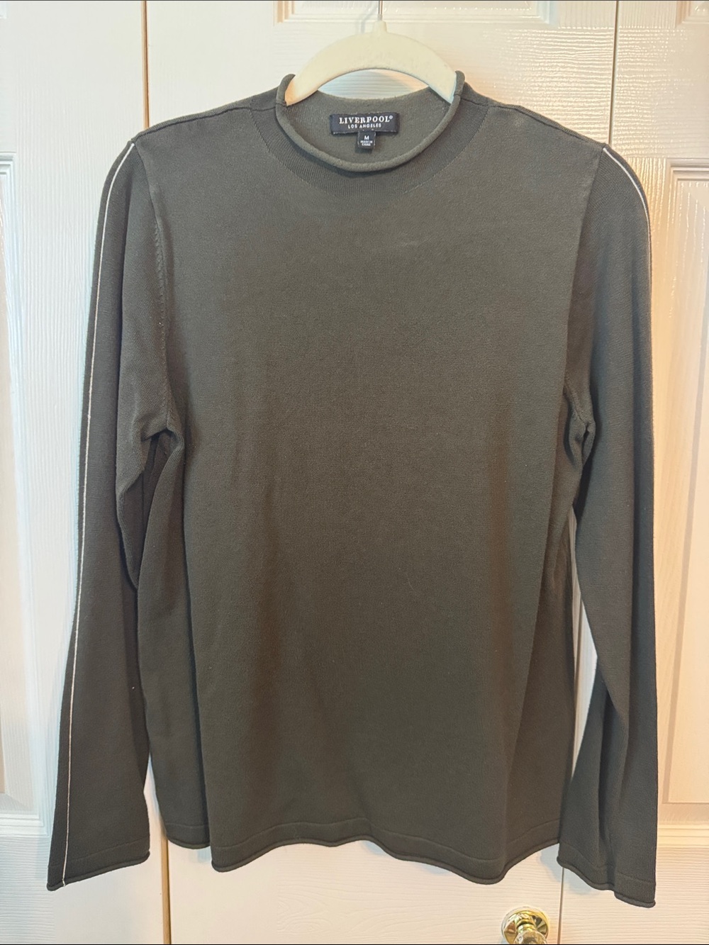 Liverpool | Long Sleeve Crewneck Sweater - Olive Green | M